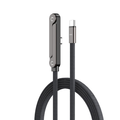 USB-A to USB-C Fast Charging Cable with Foldable Phone Stand