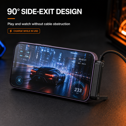 USB-A to USB-C Fast Charging Cable with Foldable Phone Stand